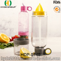 Precio 800ml botella de agua de infusión de limón, BPA gratis botella de agua de infusión Tritan/PC fruta (HDP-0749)